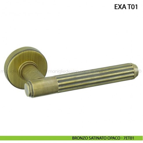 Maniglia per porta Exa Comit bronzo satinato opaco