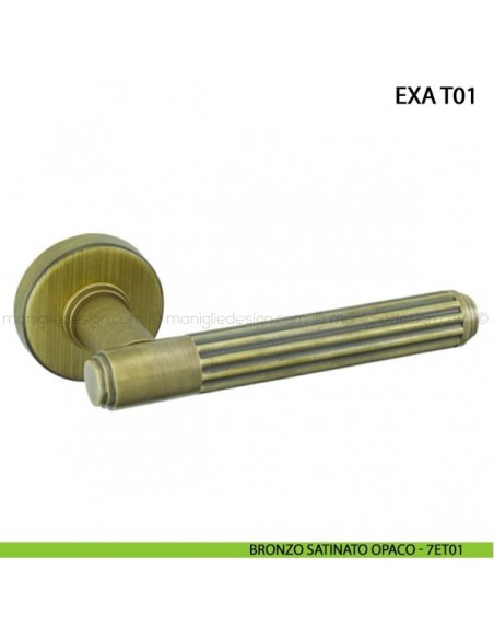 Maniglia per porta Exa Comit bronzo satinato opaco
