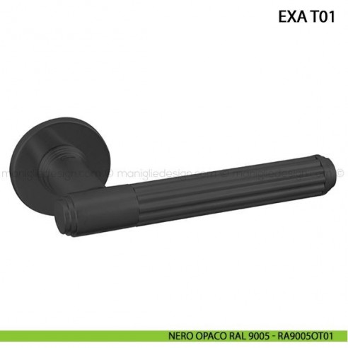 Maniglia per porta Exa Comit nero opaco RAL 9005