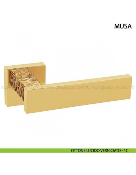 Maniglia per porta Musa Comit ottone lucido