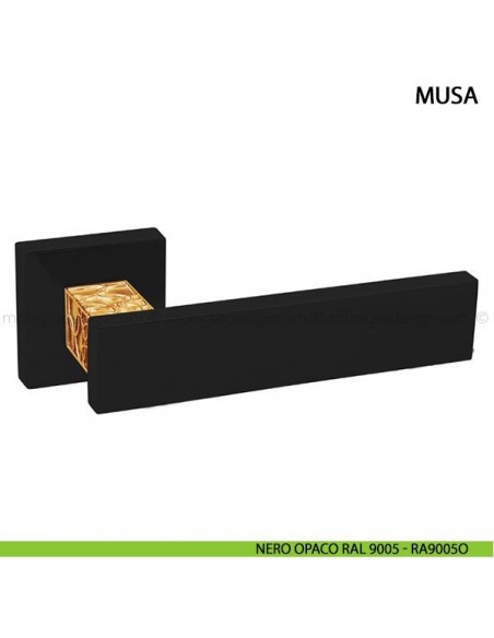 Maniglia per porta Musa Comit nero opaco RAL 9005