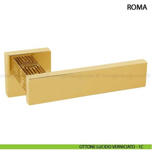Maniglia per porta Roma Comit ottone lucido