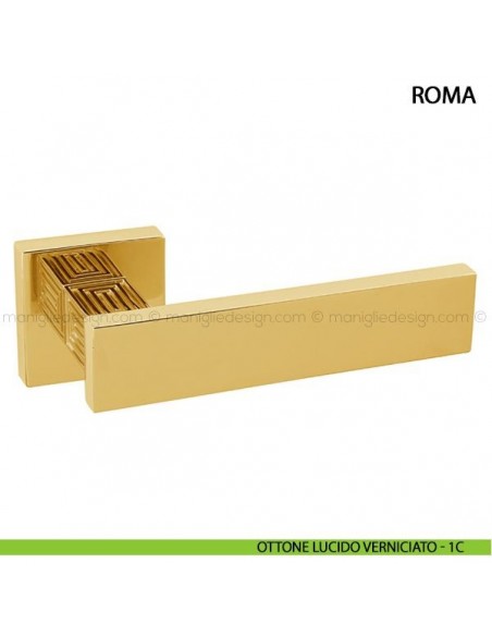 Maniglia per porta Roma Comit ottone lucido