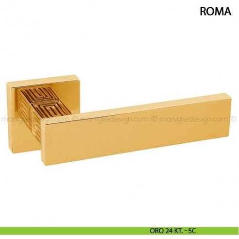 Maniglia per porta Roma Comit oro 24 kt.