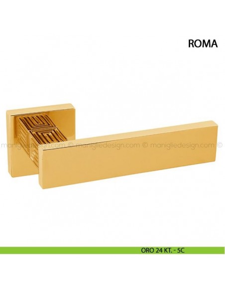 Maniglia per porta Roma Comit oro 24 kt.