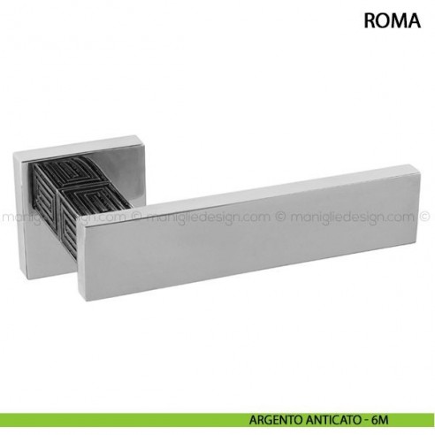 Maniglia per porta Roma Comit argento anticato