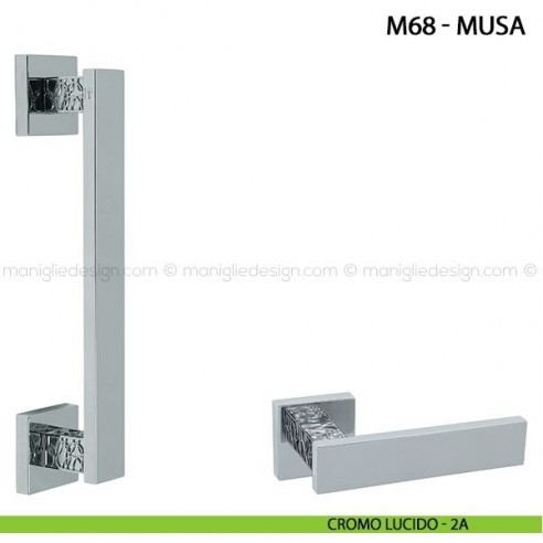 Maniglione per porta Musa Comit singolo 250 mm cromo lucido