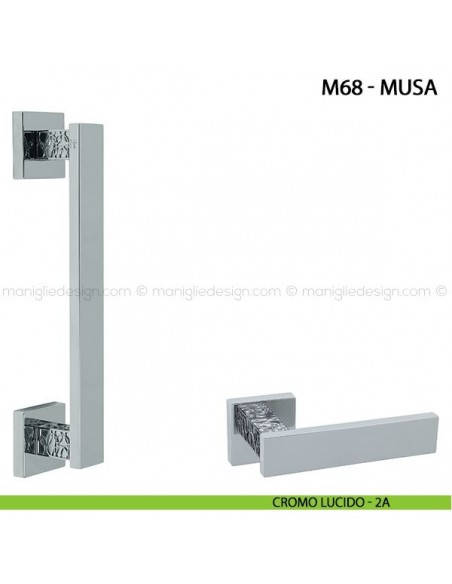 Maniglione per porta Musa Comit singolo 250 mm cromo lucido