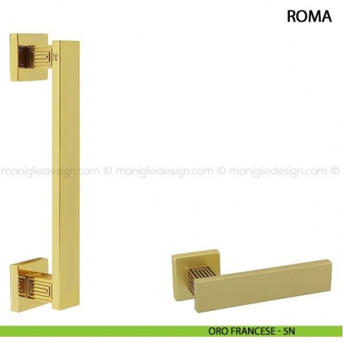 Maniglione per porta Roma Comit singolo 250 mm oro francese