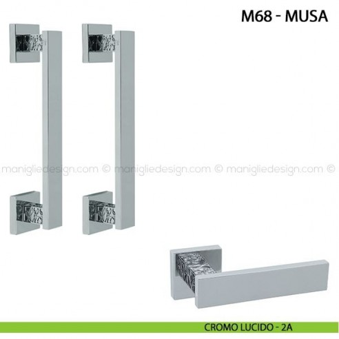 Maniglione per porta Musa Comit accoppiato 250 mm cromo lucido