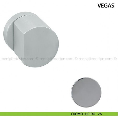 Pomolo girevole per porta Vegas Comit cromo lucido