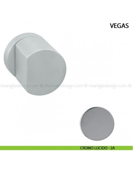 Pomolo girevole per porta Vegas Comit cromo lucido