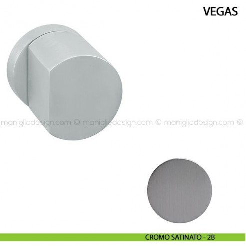Pomolo girevole per porta Vegas Comit cromo satinato