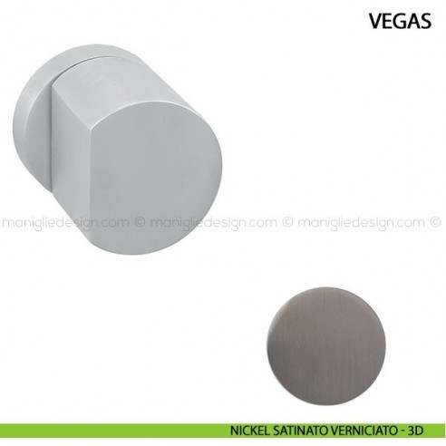 Pomolo girevole per porta Vegas Comit nickel satinato
