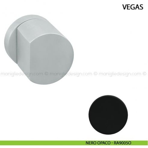 Pomolo girevole per porta Vegas Comit nero opaco