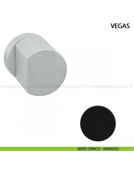 Pomolo girevole per porta Vegas Comit nero opaco