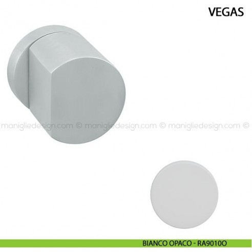 Pomolo girevole per porta Vegas Comit bianco opaco