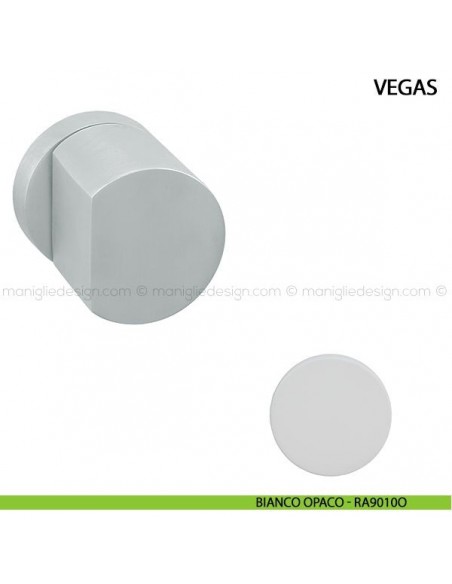 Pomolo girevole per porta Vegas Comit bianco opaco