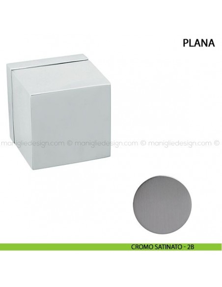 Pomolo girevole per porta Plana Comit cromo satinato