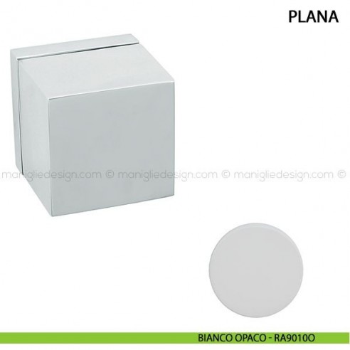 Pomolo girevole per porta Plana Comit bianco opaco