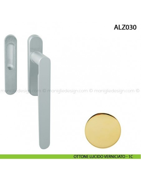 Maniglione per alzante scorrevole singolo ALZ030 Comit ottone lucido verniciato