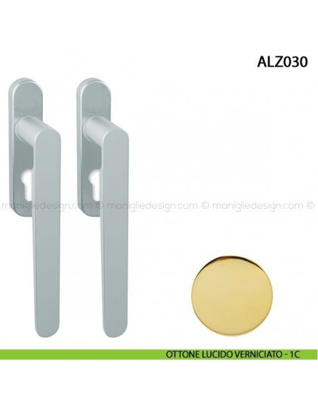 Maniglione per alzante scorrevole accoppiato ALZ030 Comit ottone lucido verniciato