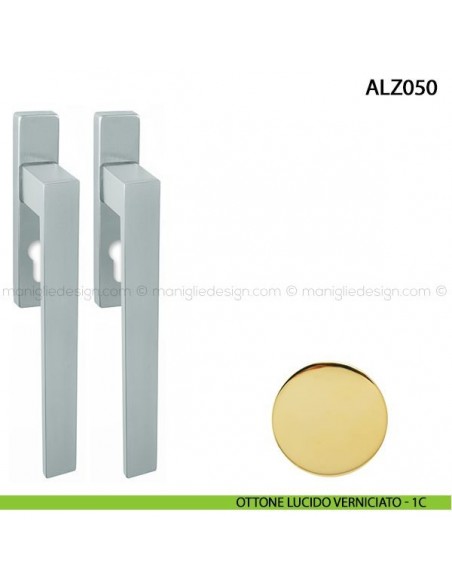 Maniglione per alzante scorrevole accoppiato ALZ050 Comit ottone lucido verniciato