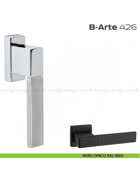 Maniglia per finestra martellina 426 B-Arte Reguitti nero opaco