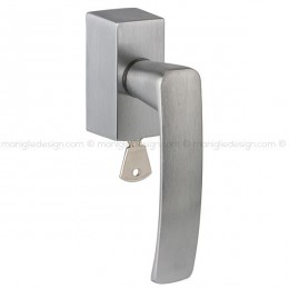 Maniglia per finestra DK con chiave su placca Z61 Edna Reguitti