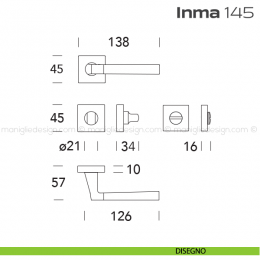 Maniglia per porta con nottolino 145 Inma Reguitti 2