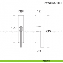 Maniglia per finestra cremonese 118 Ofelia Reguitti 2