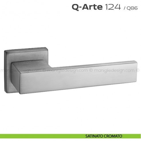 Maniglia Porta ERGO Grafite Con Serratura - Design Quadrato Moderno Per Porte Interne