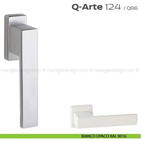 Maniglia per finestra martellina 124 Q-Arte Reguitti bianco opaco RAL 9016