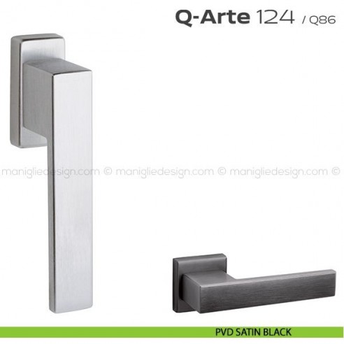 Maniglia per finestra martellina 124 Q-Arte Reguitti PVD satin black