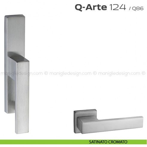 Maniglia per finestra cremonese 124 Q-Arte Reguitti satinato cromato
