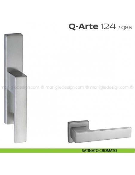 Maniglia per finestra cremonese 124 Q-Arte Reguitti satinato cromato