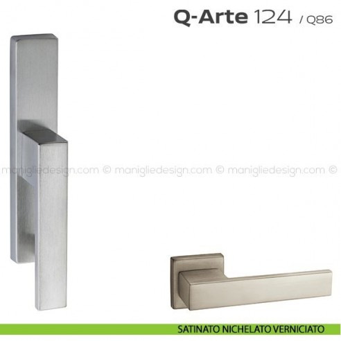 Maniglia per finestra cremonese 124 Q-Arte Reguitti satinato nichelato verniciato