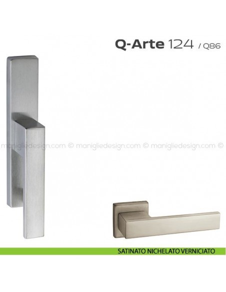 Maniglia per finestra cremonese 124 Q-Arte Reguitti satinato nichelato verniciato