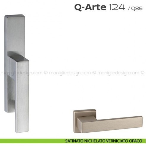 Maniglia per finestra cremonese 124 Q-Arte Reguitti satinato nichelato verniciato opaco