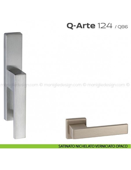 Maniglia per finestra cremonese 124 Q-Arte Reguitti satinato nichelato verniciato opaco