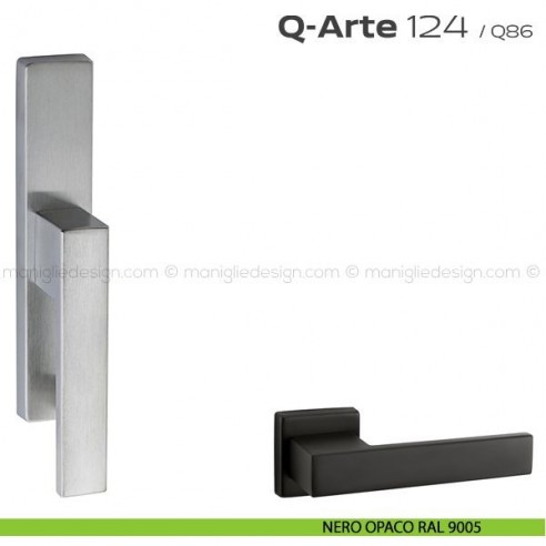 Maniglia per finestra cremonese 124 Q-Arte Reguitti nero opaco RAL 9005