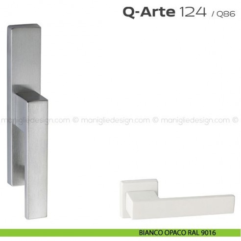 Maniglia per finestra cremonese 124 Q-Arte Reguitti bianco opaco RAL 9016