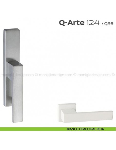 Maniglia per finestra cremonese 124 Q-Arte Reguitti bianco opaco RAL 9016