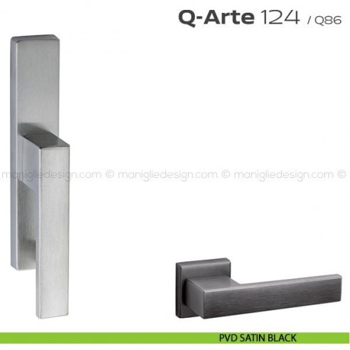 Maniglia per finestra cremonese 124 Q-Arte Reguitti PVD satin black