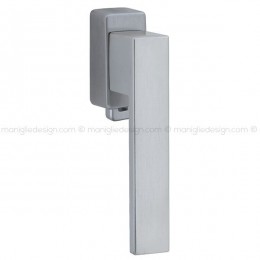 Maniglia per finestra DK con pulsante su placca 124 Q-Arte Reguitti