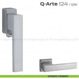 Maniglia per finestra DK con pulsante su placca 124 Q-Arte Reguitti 2