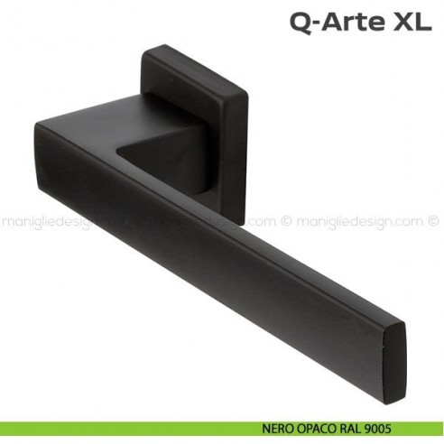 Maniglia per porta 432 Q-Arte  XL Reguitti nero opaco RAL 9005