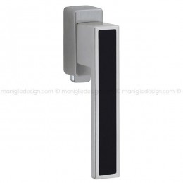 Maniglia in legno per finestra DK con pulsante su placca 425 Q-Insert Reguitti