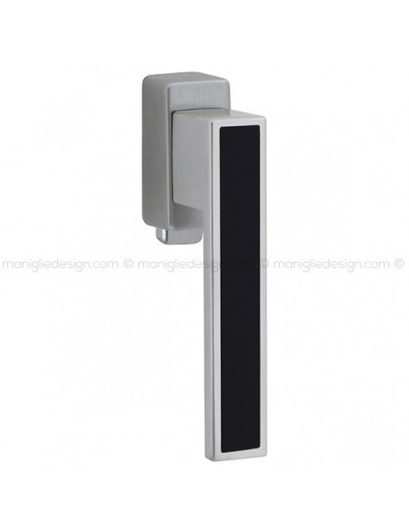Maniglia in legno per finestra DK con pulsante su placca 425 Q-Insert Reguitti