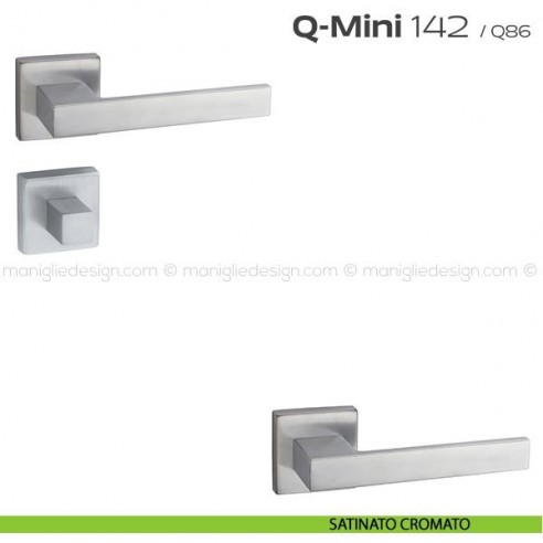 Maniglia per porta con nottolino 142 Q-Mini Reguitti satinato cromato